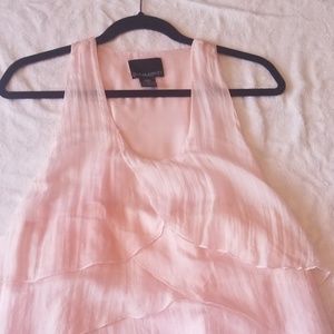 NWOT Silk, petal pink blouse